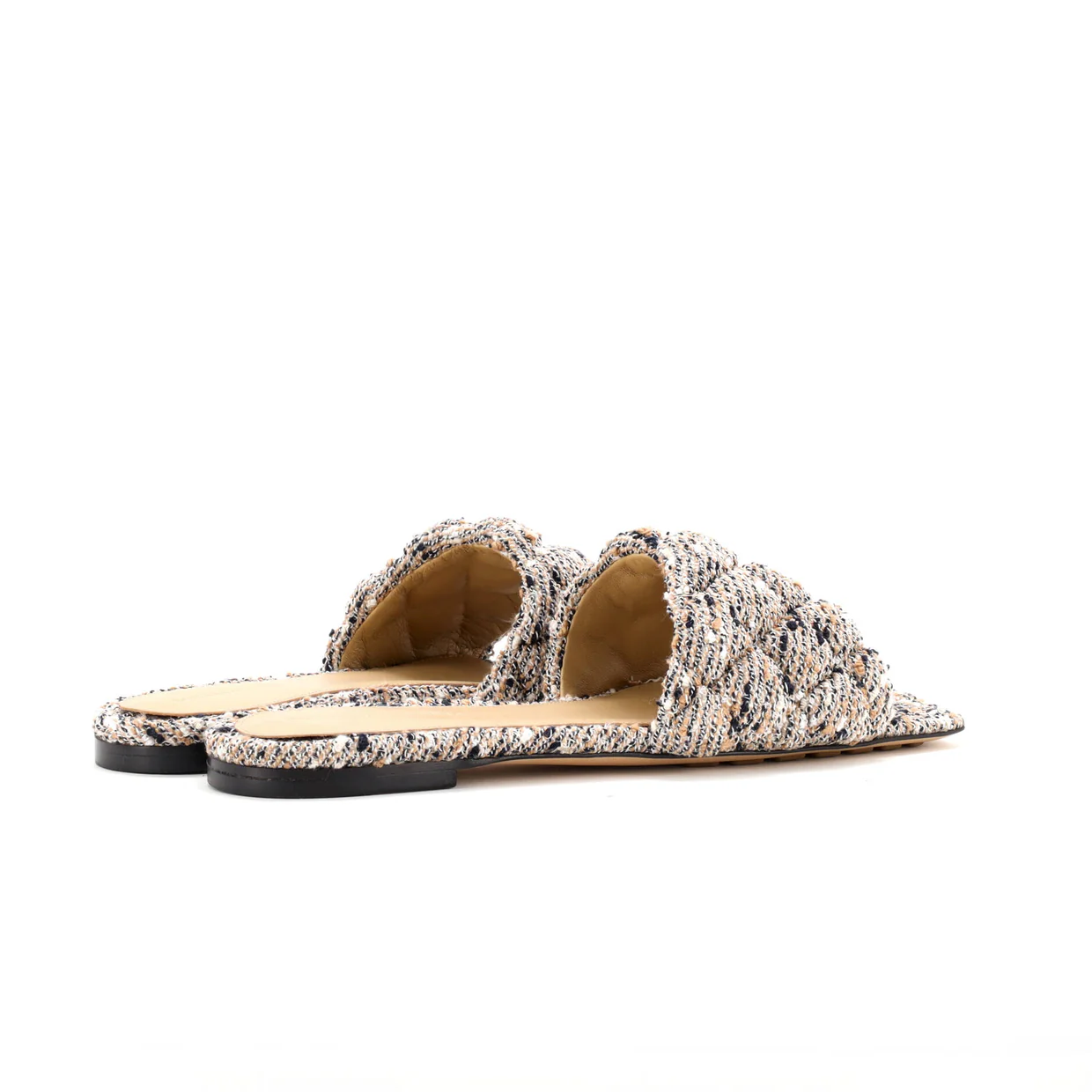 Women's The Padded Flat Sandals Quilted Boucle - Deep Luxury