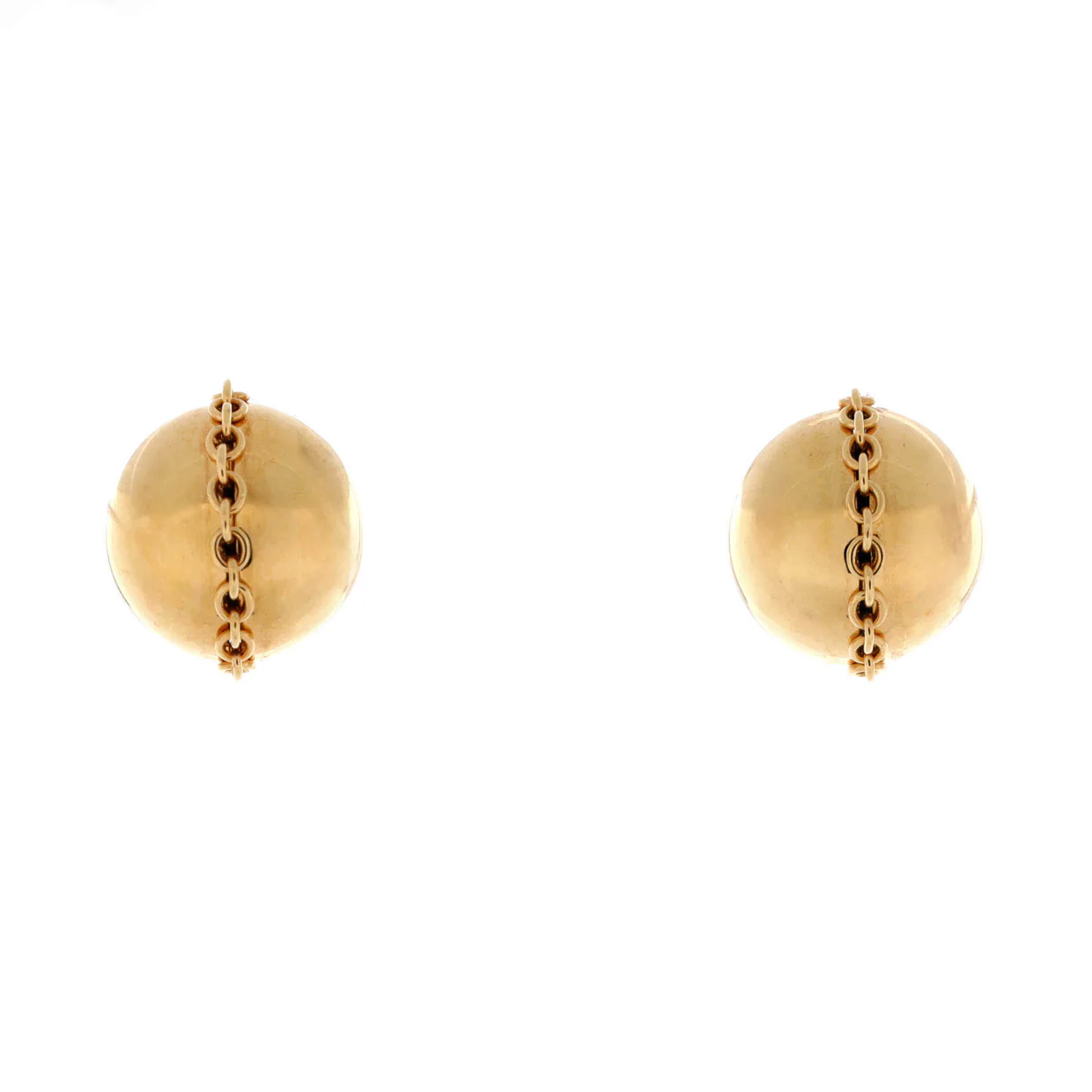 HardWear Bolt Ball Stud Earrings 18K Yellow Gold 10mm - Deep Luxury