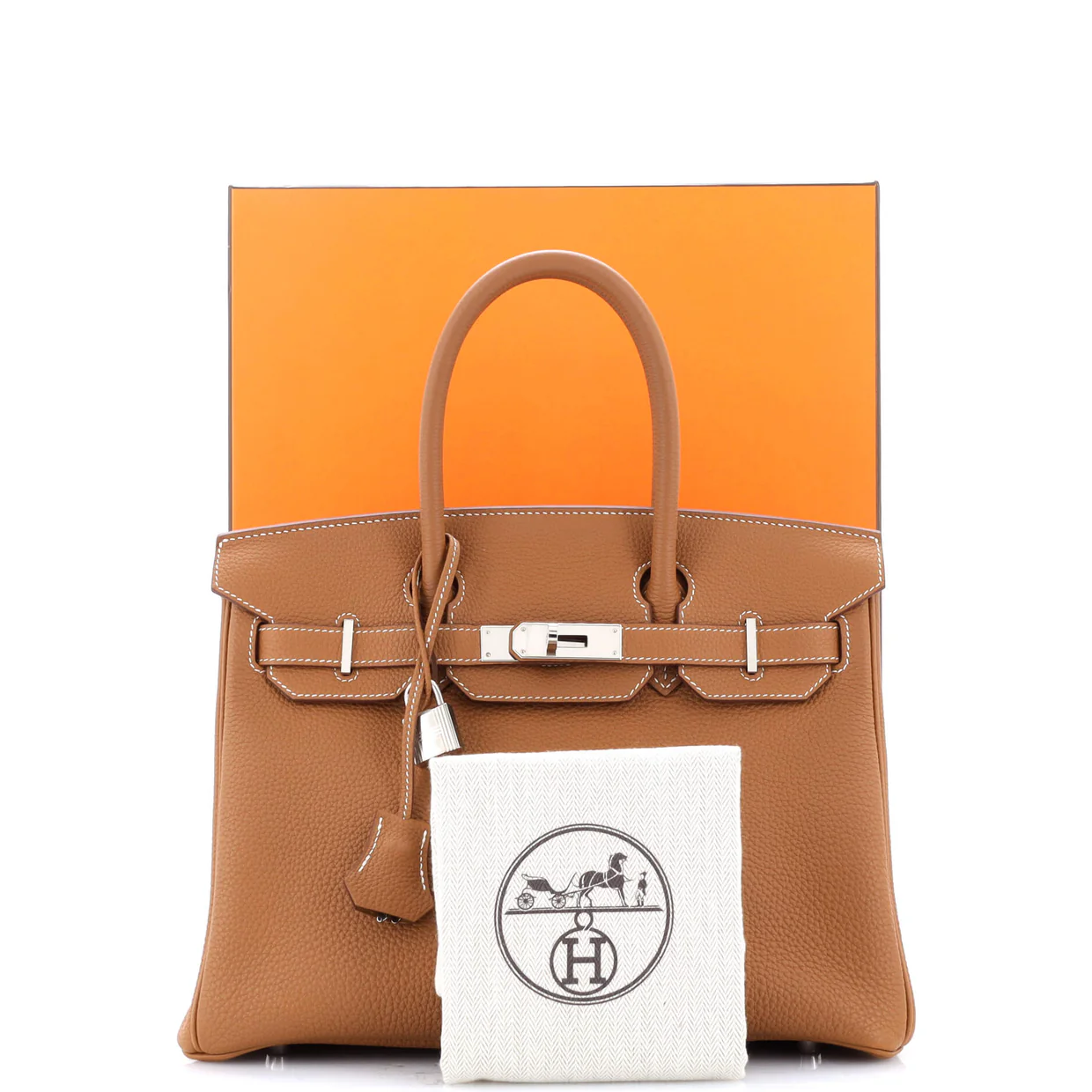 Birkin Handbag Gold Togo with Palladium Hardware 30 - Deep Luxury