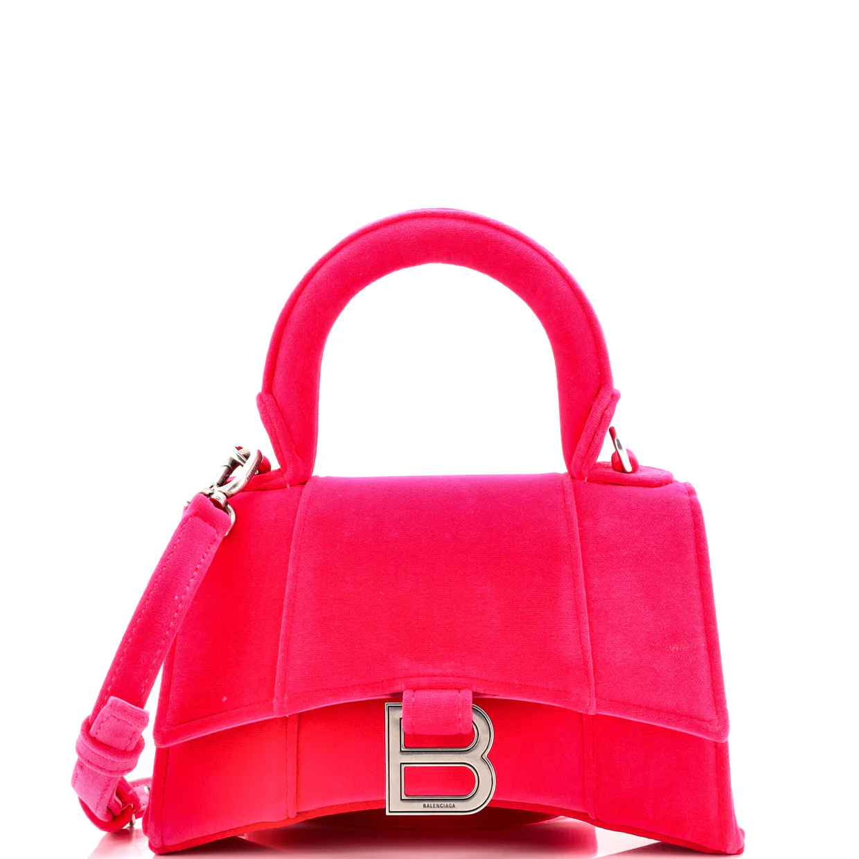 Hourglass Top Handle Bag Velvet Small - Deep Luxury