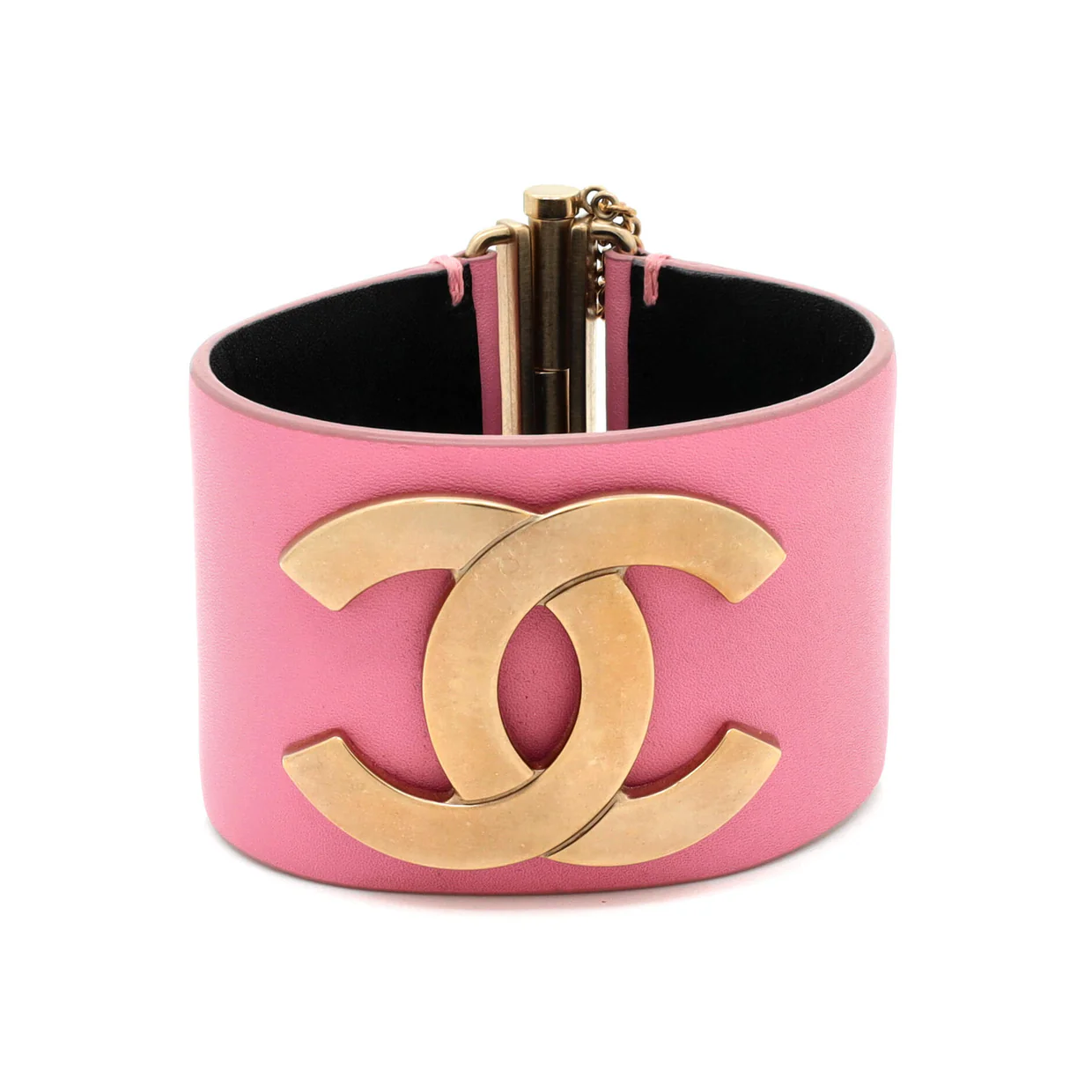 CC Cuff Bracelet Leather with Metal - Deep Luxury