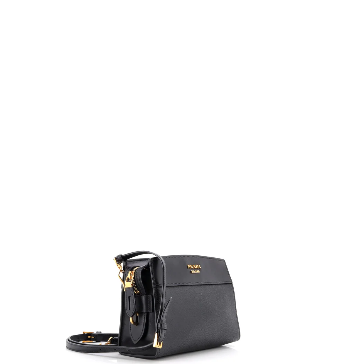 Esplanade Crossbody Bag Saffiano with City Calf Small - Deep Luxury