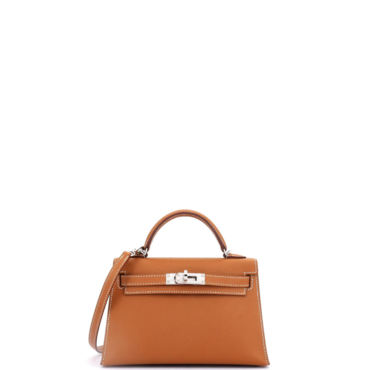 Kelly Mini II Bag Gold Epsom with Palladium Hardware 20 - Deep Luxury
