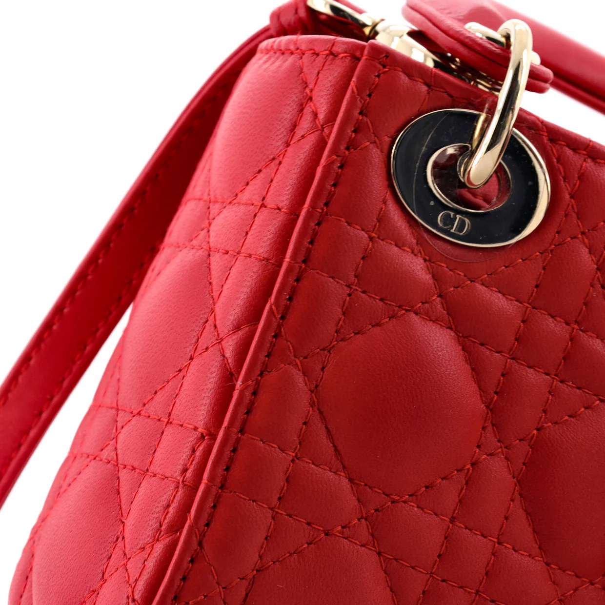 Lady Dior Bag Cannage Quilt Lambskin Micro - Deep Luxury