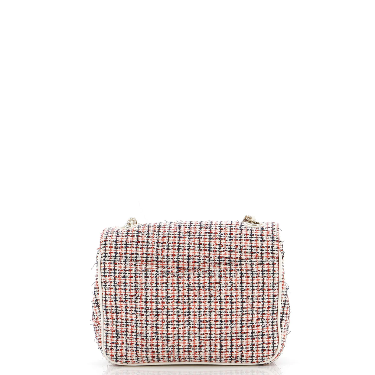 CC Mania Flap Bag Tweed with Lambskin Small - Deep Luxury