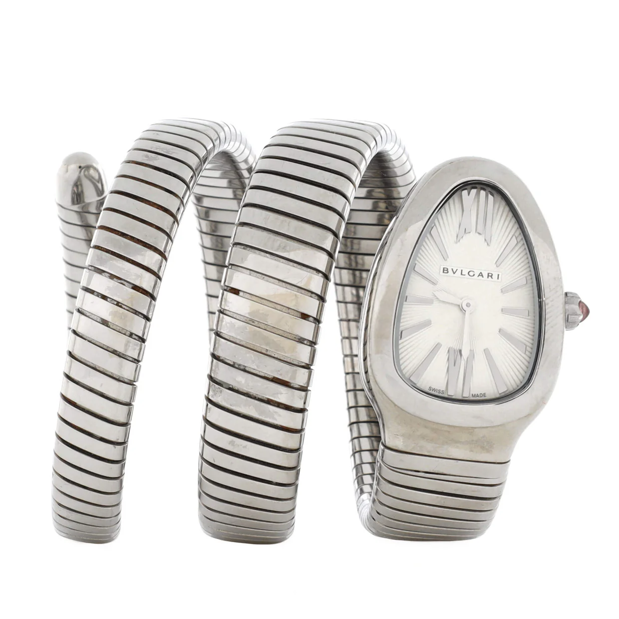 Serpenti Tubogas Double Spiral Quartz Watch Stainless Steel 23 - Deep Luxury