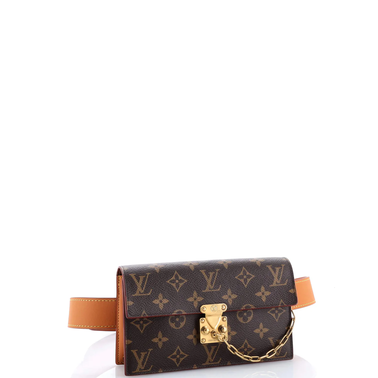 S Lock Belt Pouch Monogram Canvas - Deep Luxury