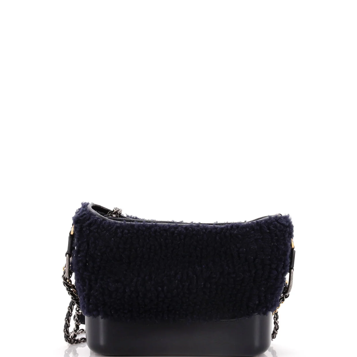 Gabrielle Hobo Shearling and Leather Small - Deep Luxury