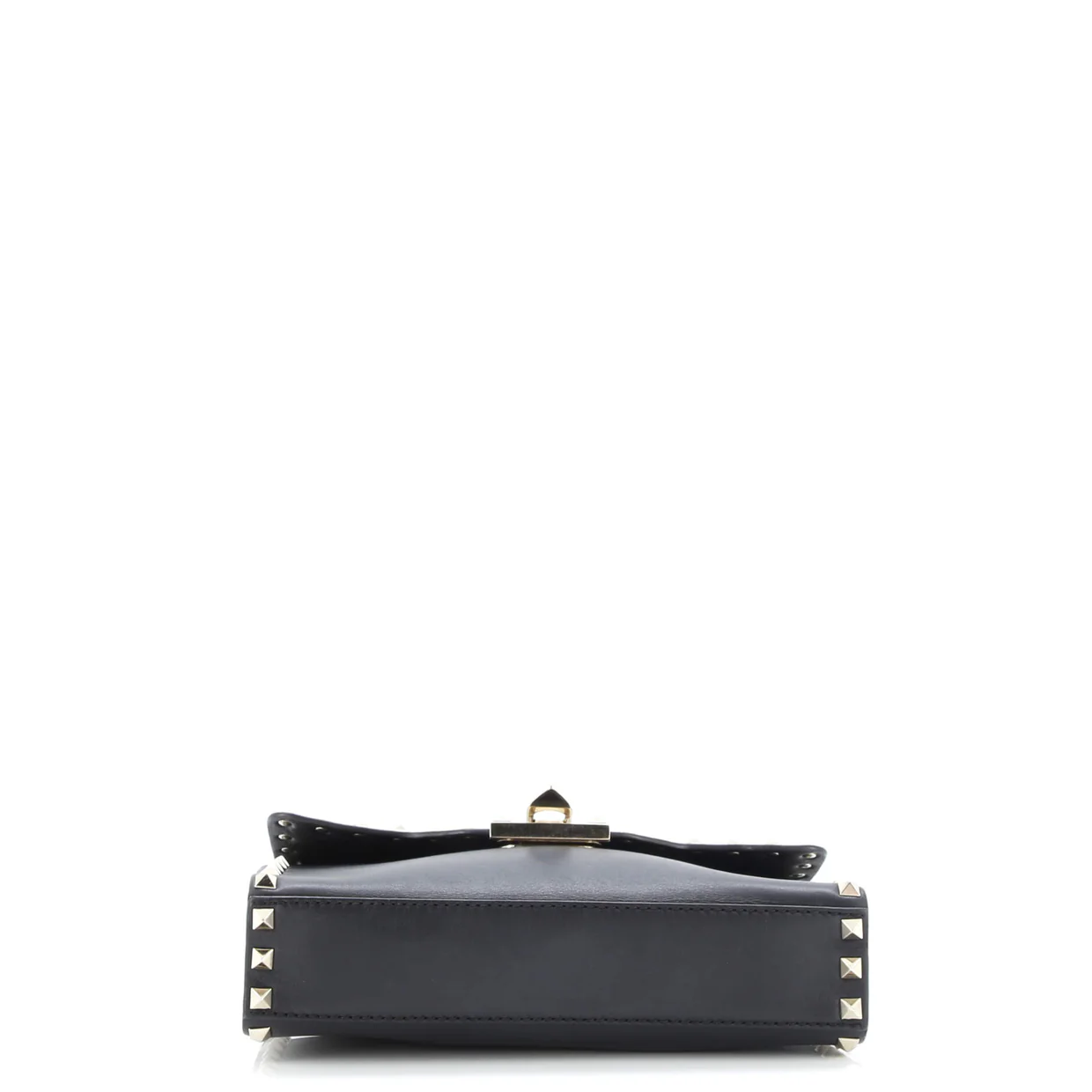 Rockstud Flip Lock Flap Bag Leather Medium - Deep Luxury