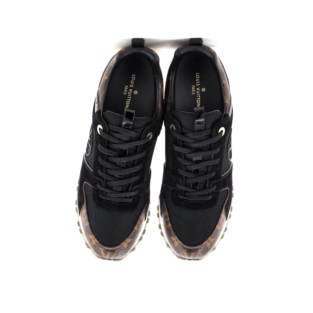 Women's Run Away Sneakers Mesh with Monogram Canvas and Suede - Deep Luxury