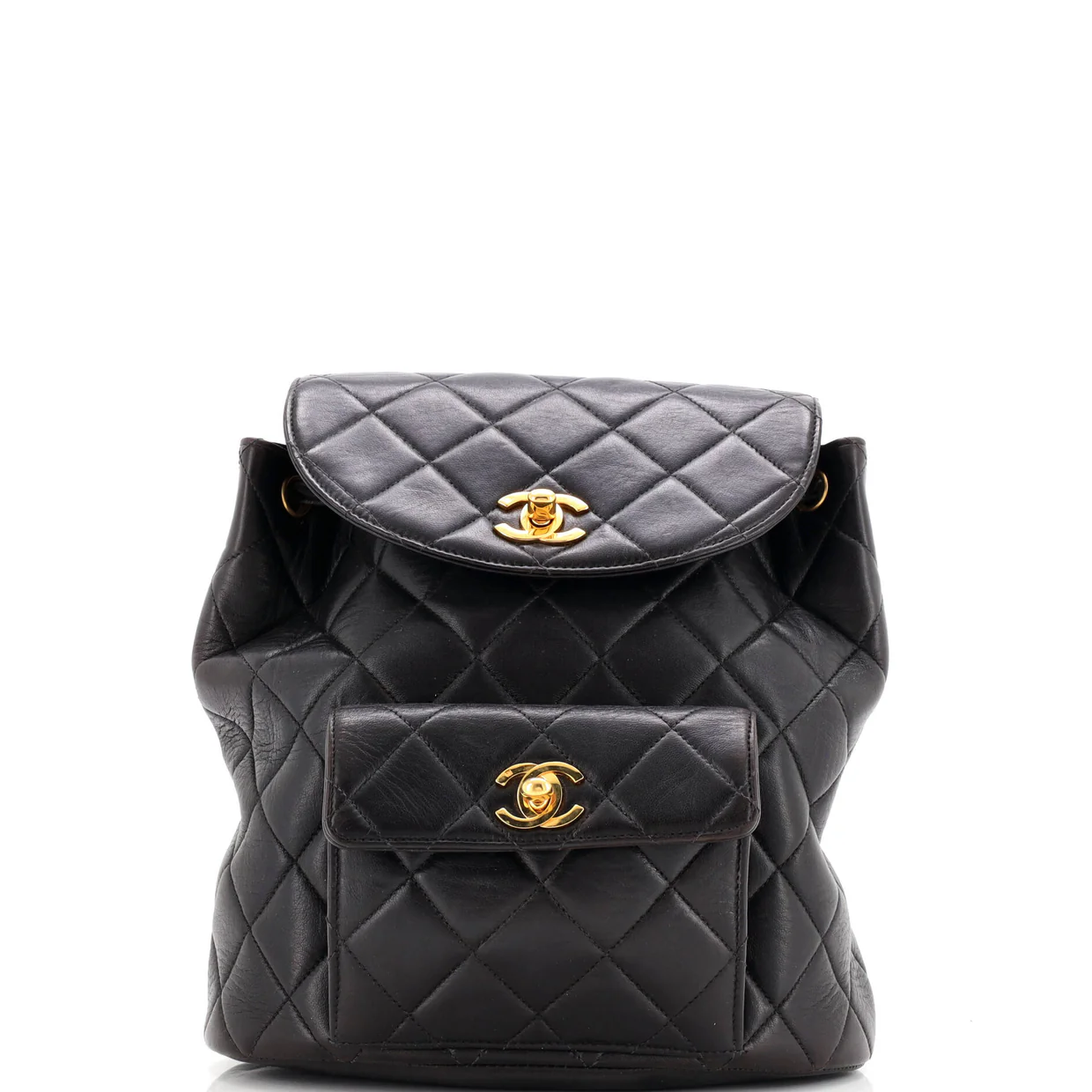 Vintage CC Pocket Backpack Quilted Lambskin Small - Deep Luxury