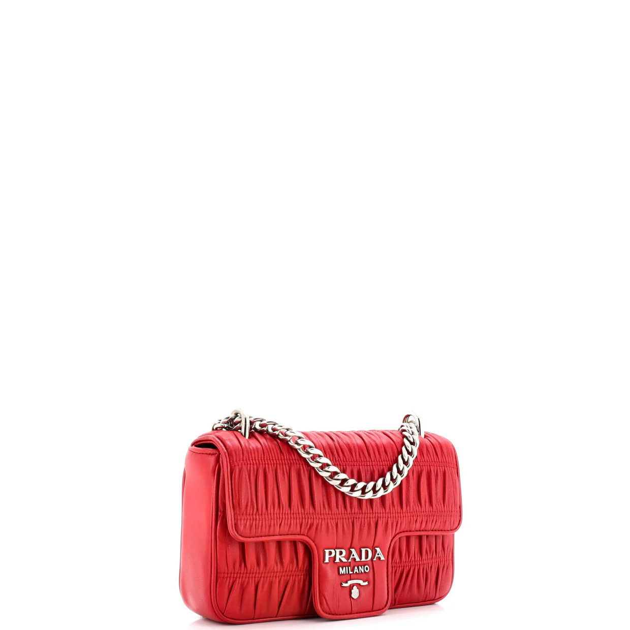Chain Flap Shoulder Bag Nappa Gaufre Small - Deep Luxury