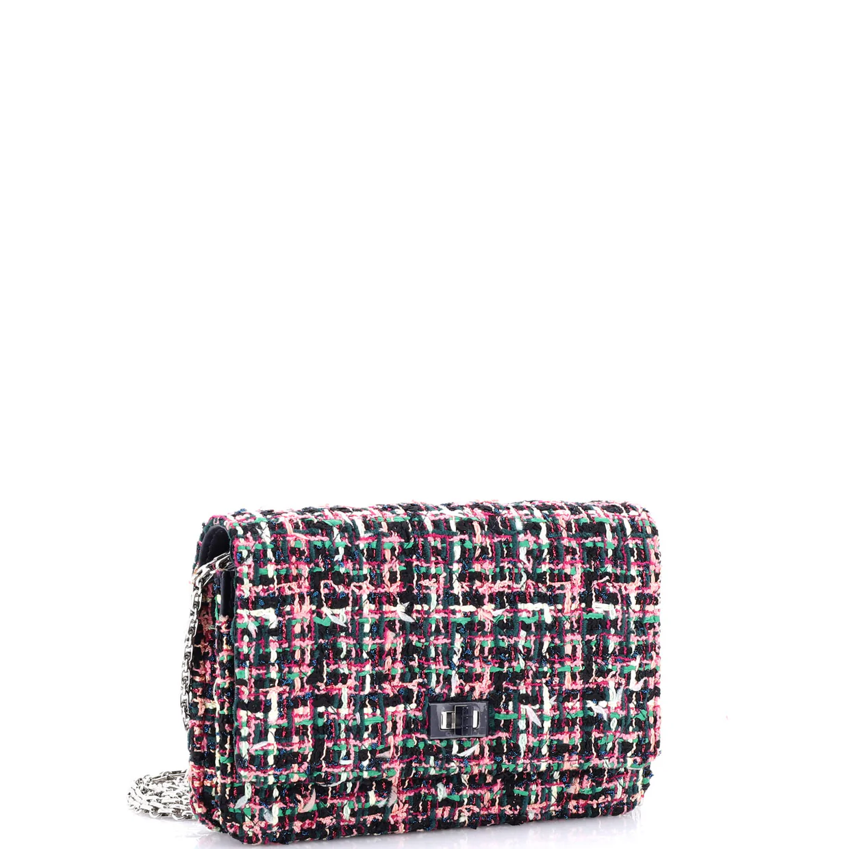 Reissue 2.55 Wallet on Chain Quilted Tweed - Deep Luxury
