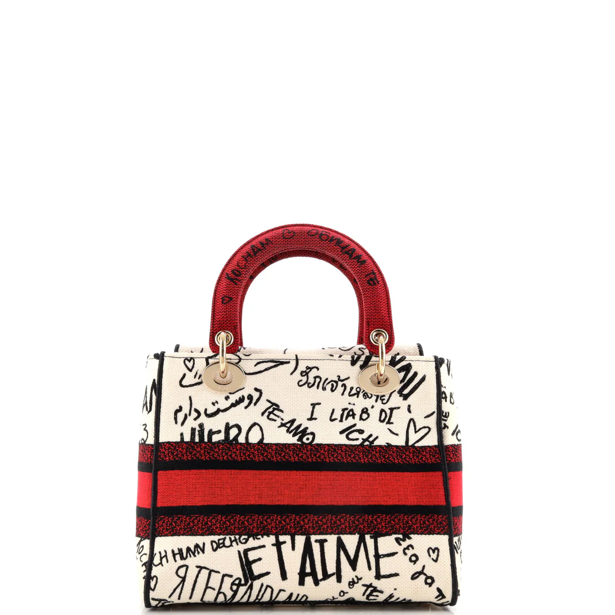 Lady D-Lite Bag Embroidered Canvas Medium - Deep Luxury