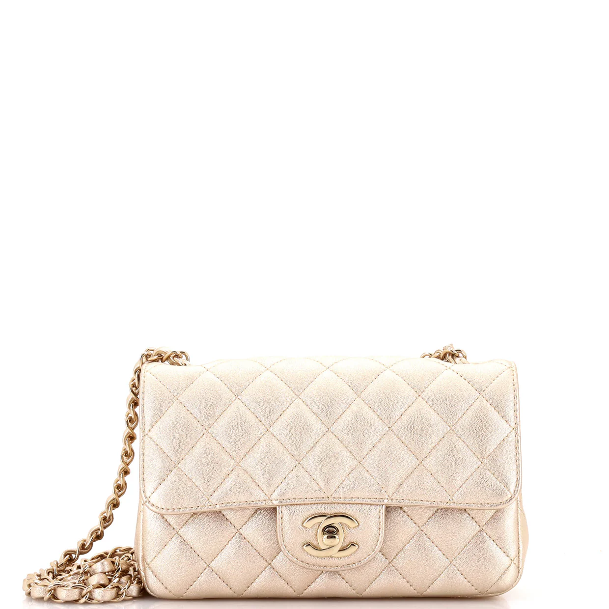 Classic Single Flap Bag Quilted Iridescent Calfskin Mini - Deep Luxury