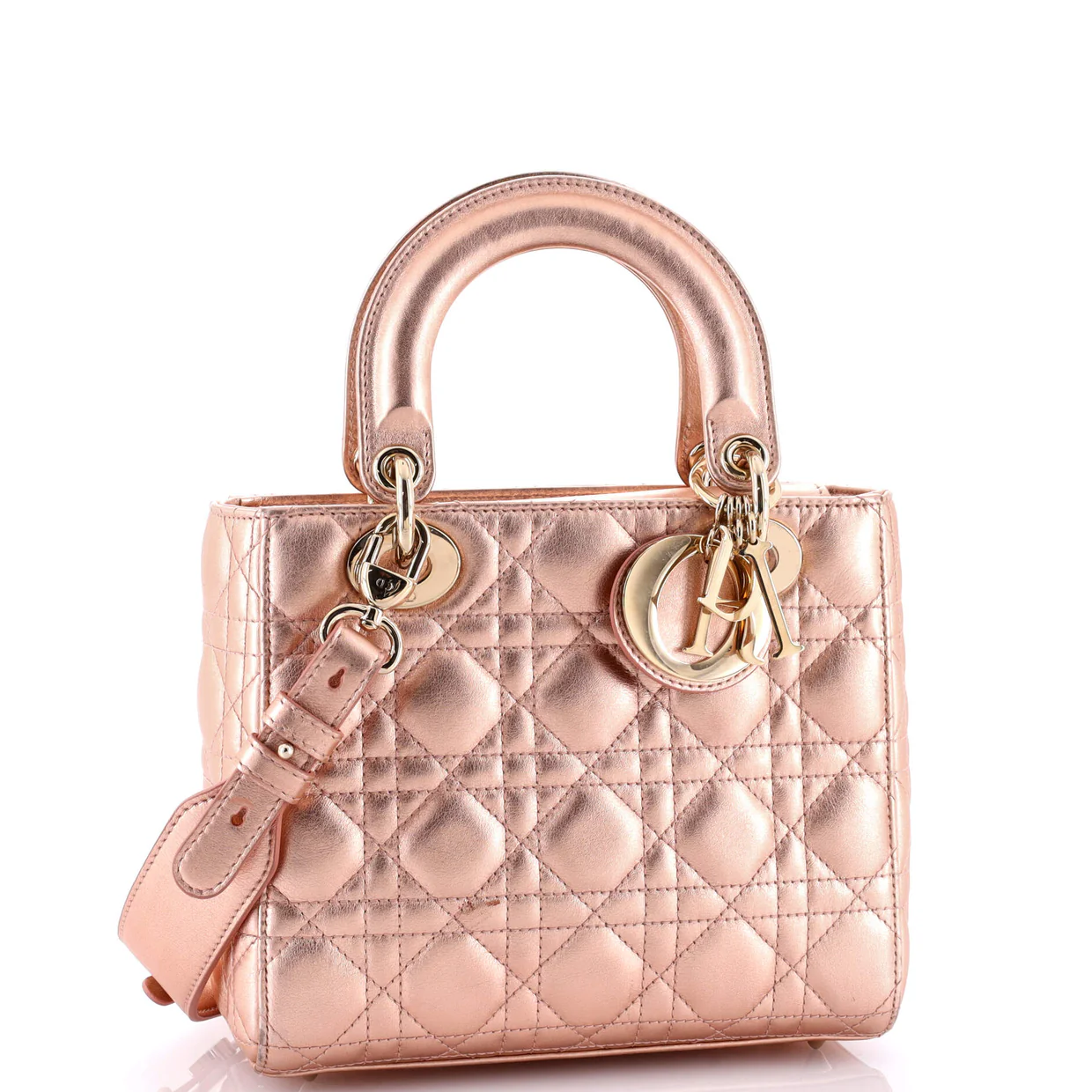My ABCDior Lady Dior Bag Metallic Cannage Quilt Leather - Deep Luxury