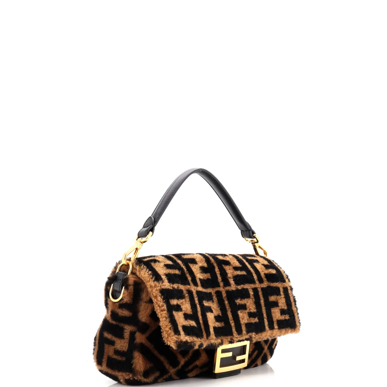 Baguette NM Bag Zucca Shearling Medium - Deep Luxury