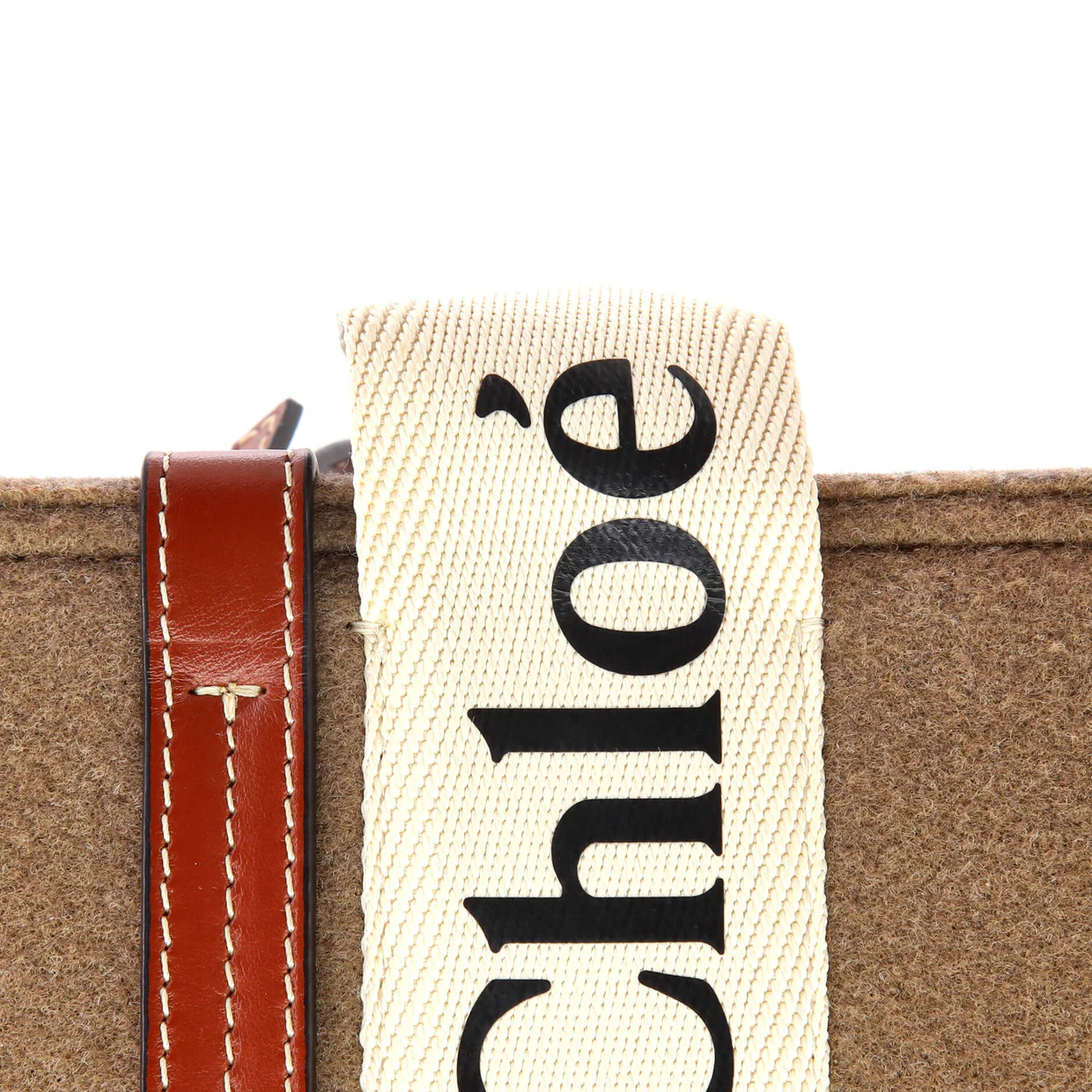 Woody Tote Recycled Felt with Leather and Canvas Small - Deep Luxury