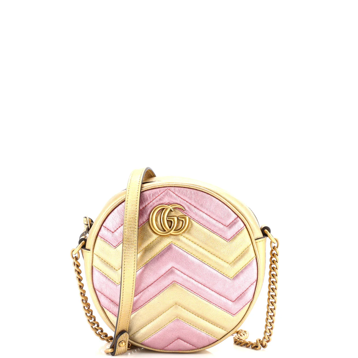 GG Marmont Round Shoulder Bag Matelasse Leather Mini - Deep Luxury