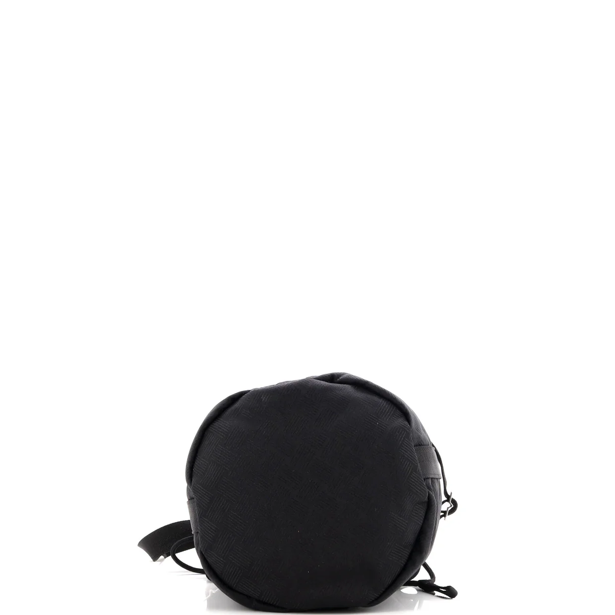 Convertible Drawstring Bucket Bag Intrecciato Effect Jacquard Small - Deep Luxury