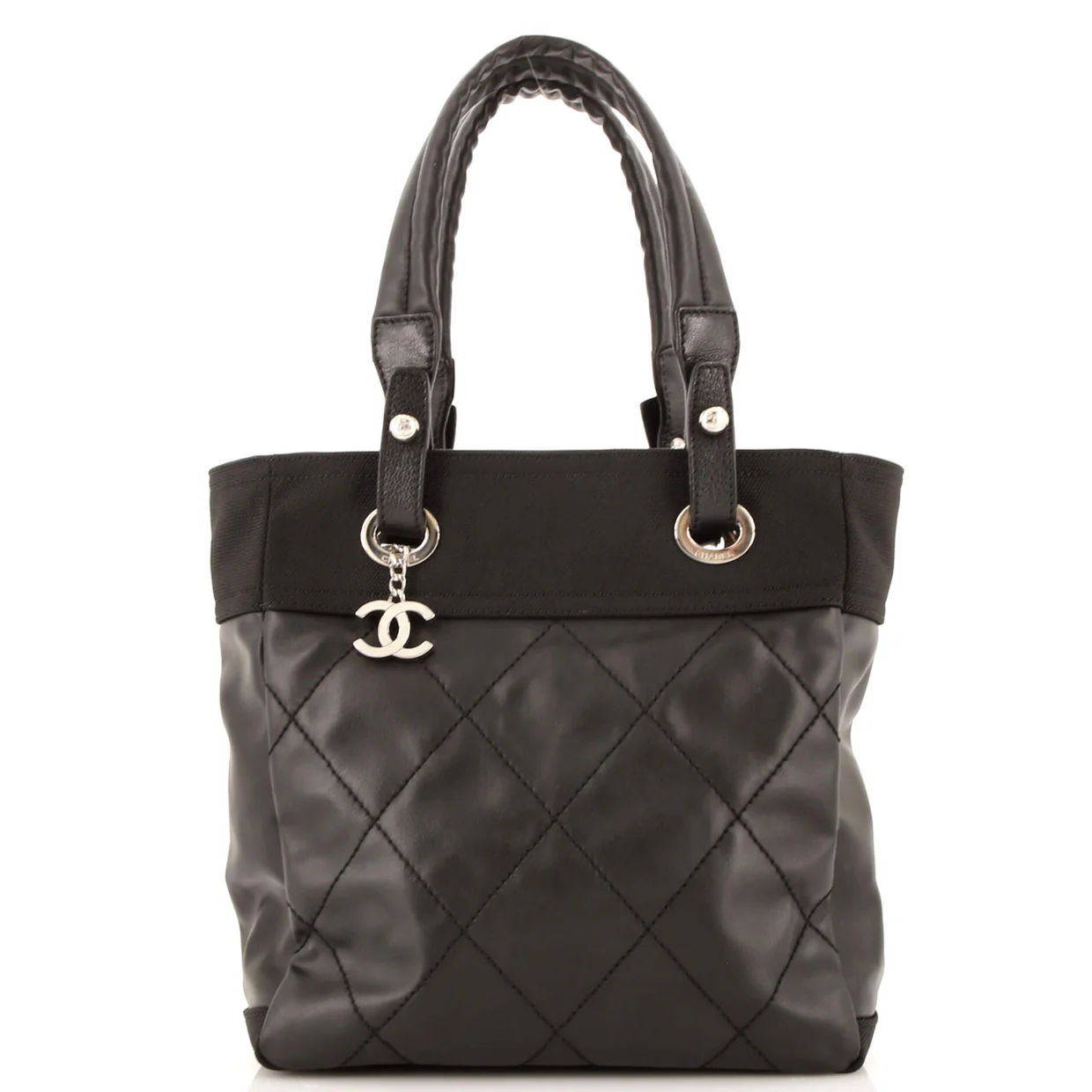 Biarritz Tote Quilted Coated Canvas Small - Deep Luxury