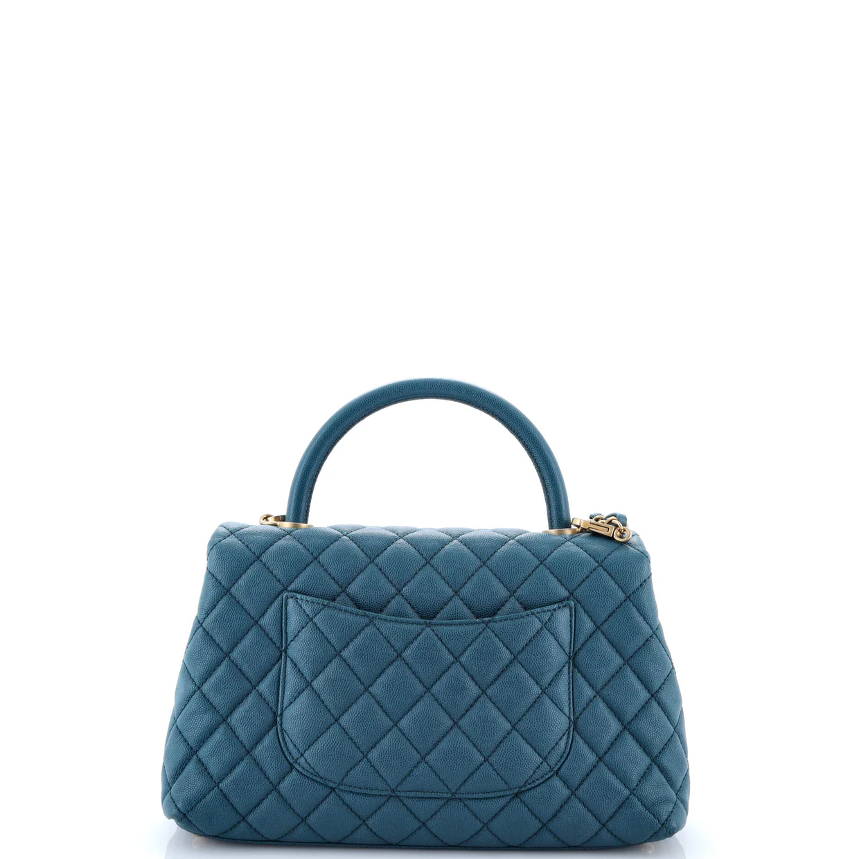 Coco Top Handle Bag Quilted Caviar Small - Deep Luxury