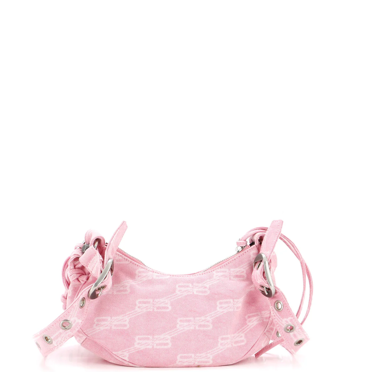 Le Cagole Giant Studs Shoulder Bag BB Denim XS - Deep Luxury