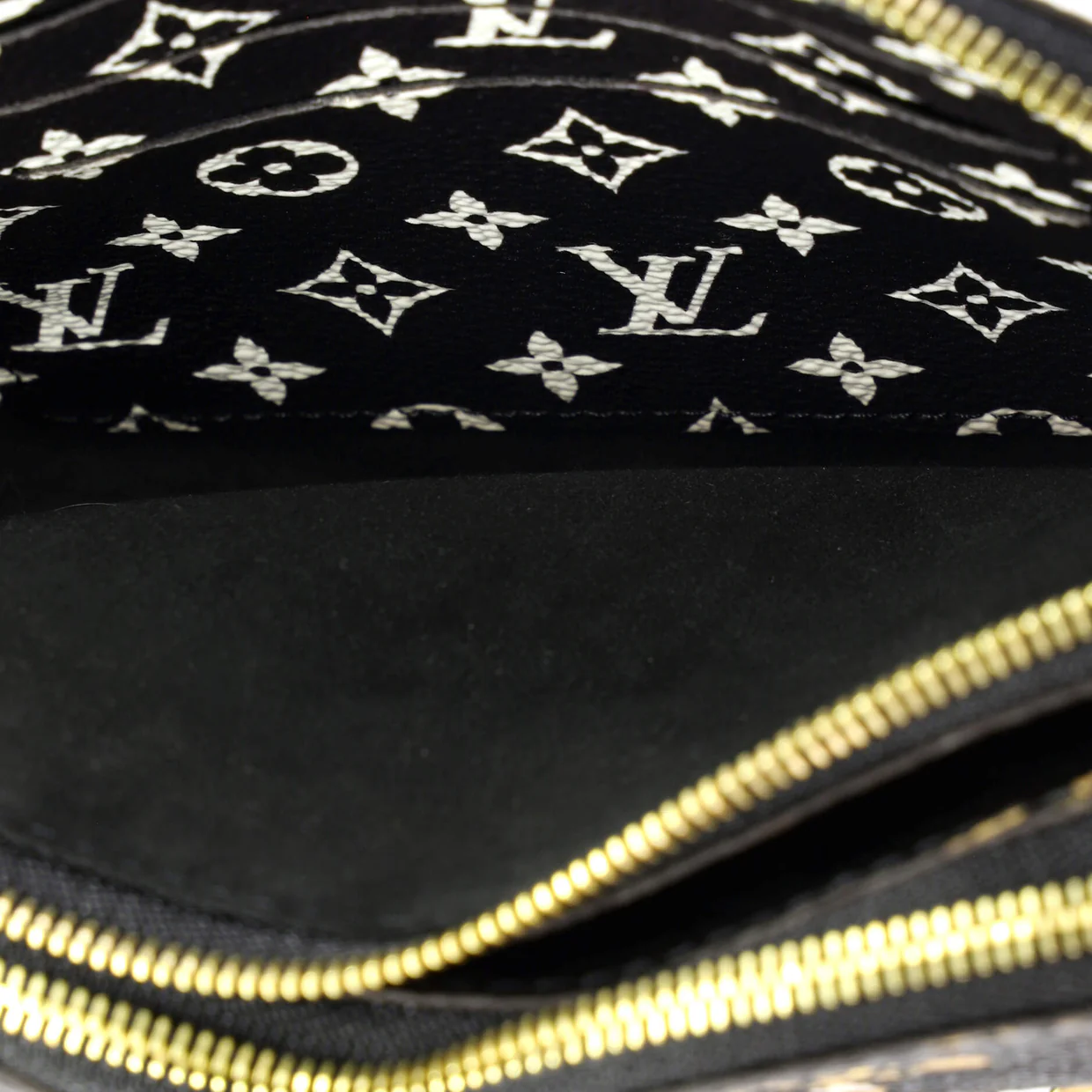 Double Zip Pochette Limited Edition Jungle Monogram Giant - Deep Luxury