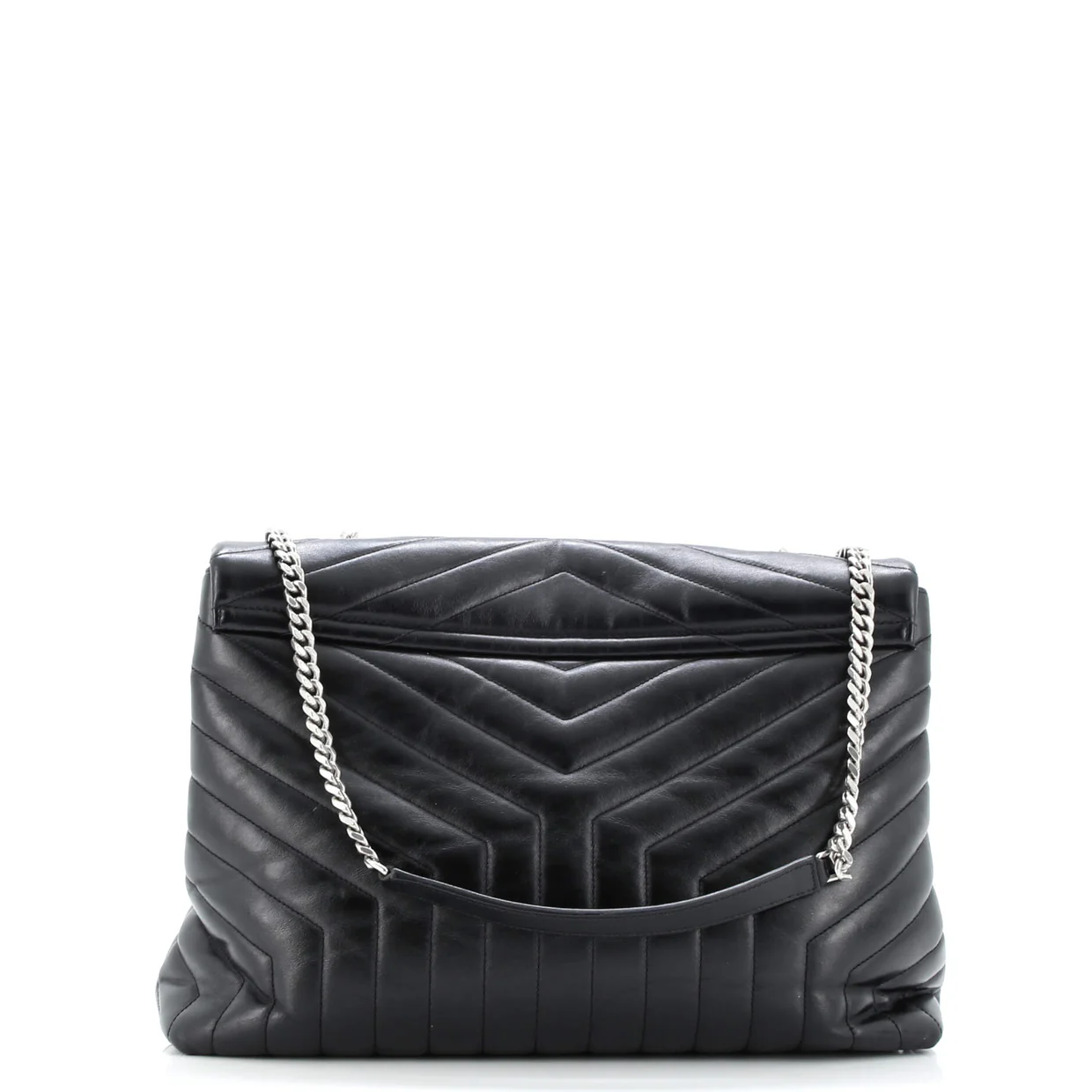 Loulou Shoulder Bag Matelasse Chevron Leather Large - Deep Luxury