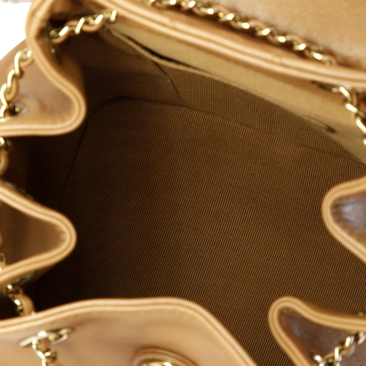 Duma Drawstring Backpack Quilted Leather Small - Deep Luxury