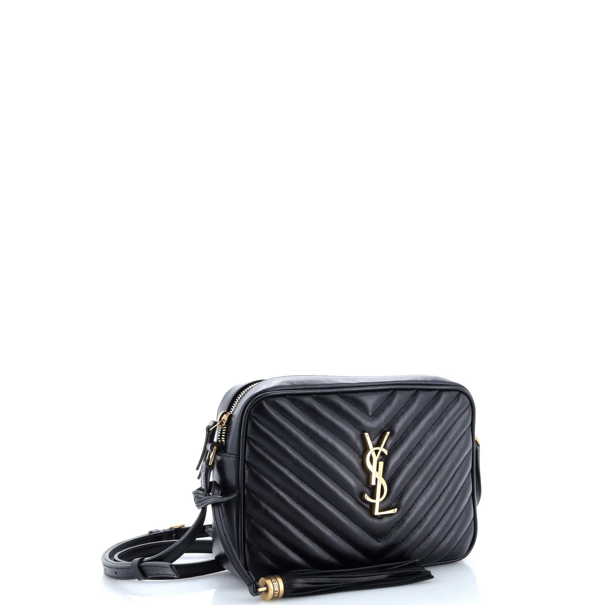 Lou Camera Bag Matelasse Chevron Leather Small - Deep Luxury