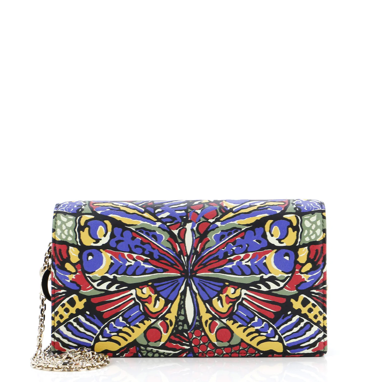 Lady Dior Wallet on Chain Pouch Printed Leather - Deep Luxury