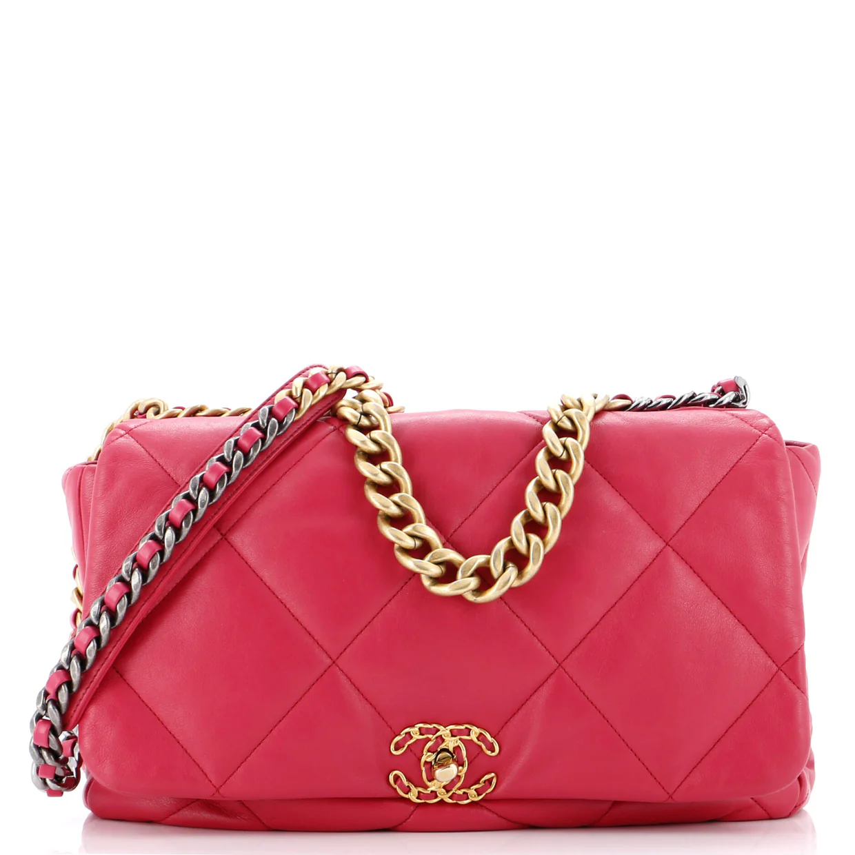 19 Flap Bag Quilted Leather Maxi - Deep Luxury