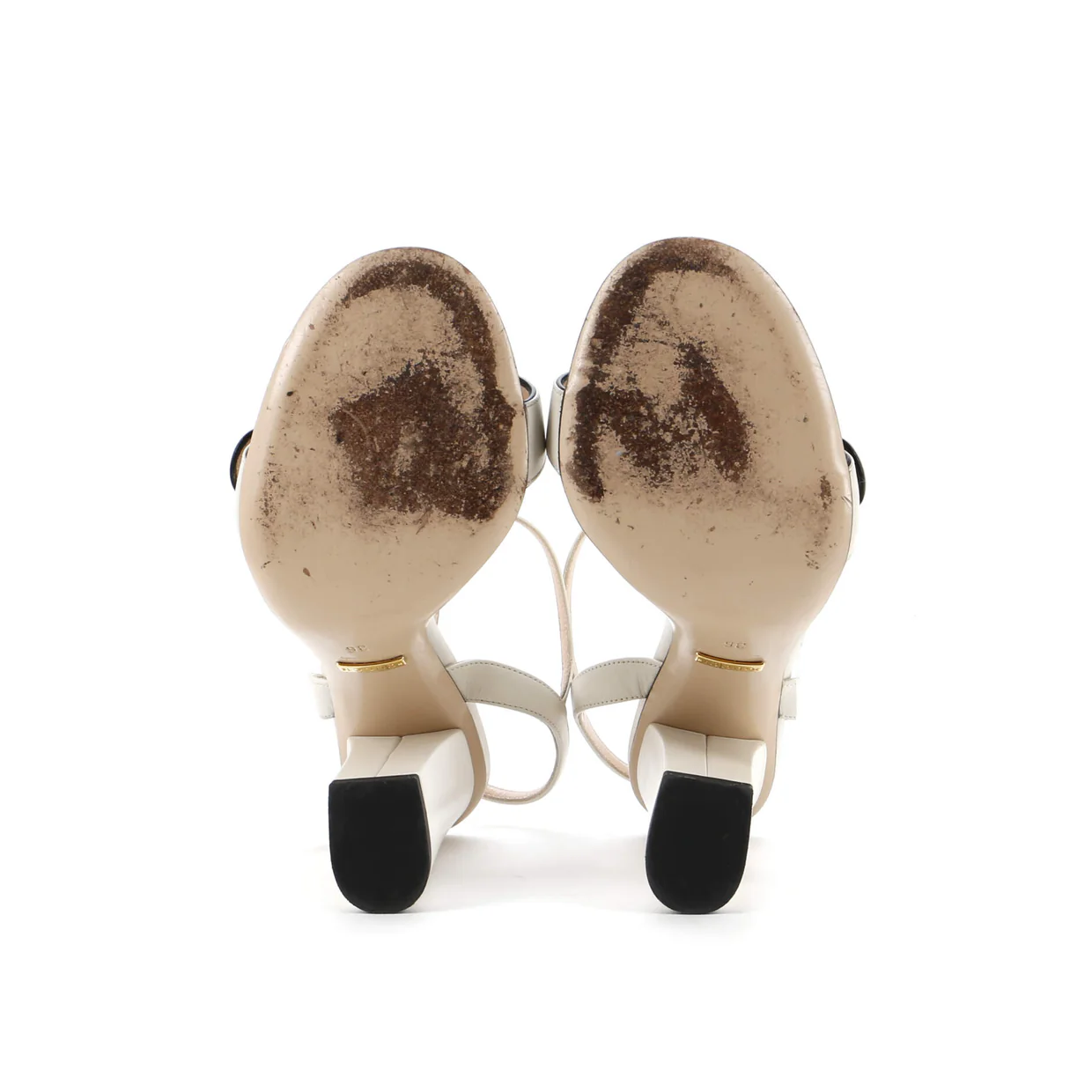 Women's GG Marmont Block Heel Sandals Leather - Deep Luxury