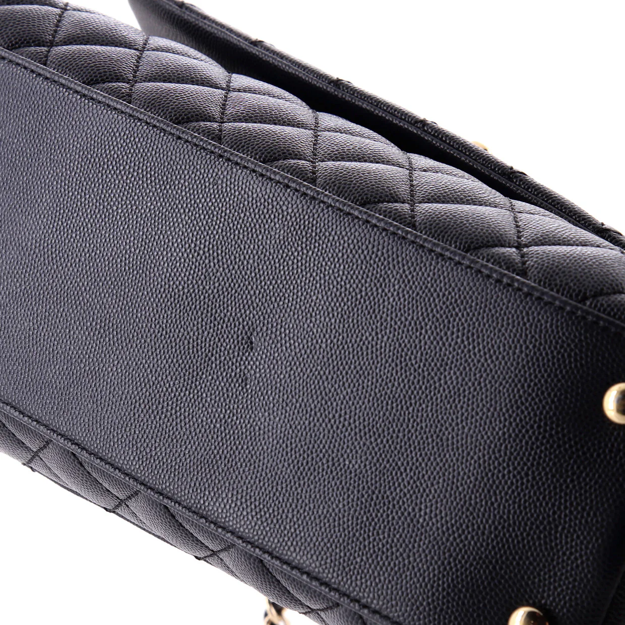 Coco Top Handle Bag Quilted Caviar Small - Deep Luxury