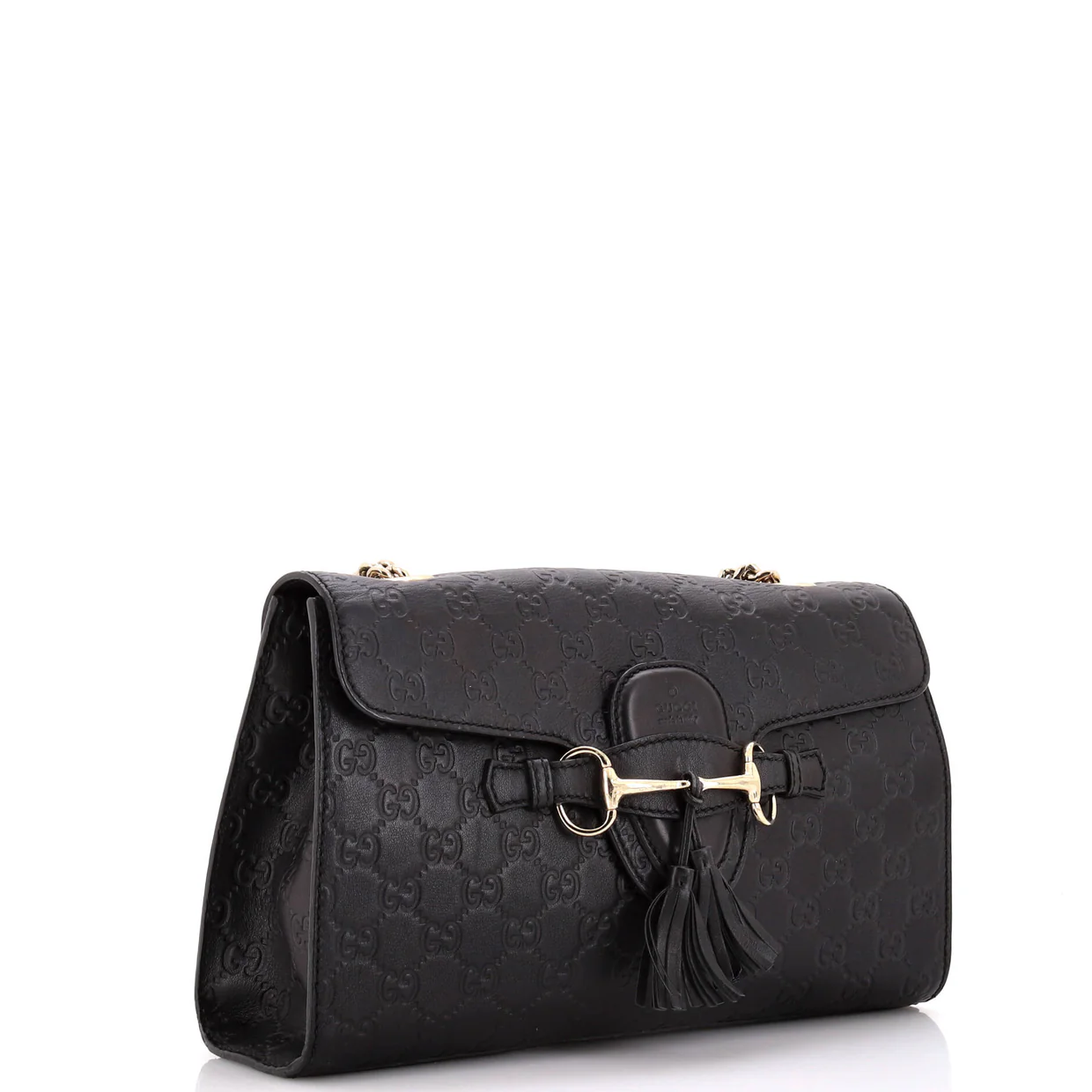 Emily Chain Flap Bag Guccissima Leather Medium - Deep Luxury
