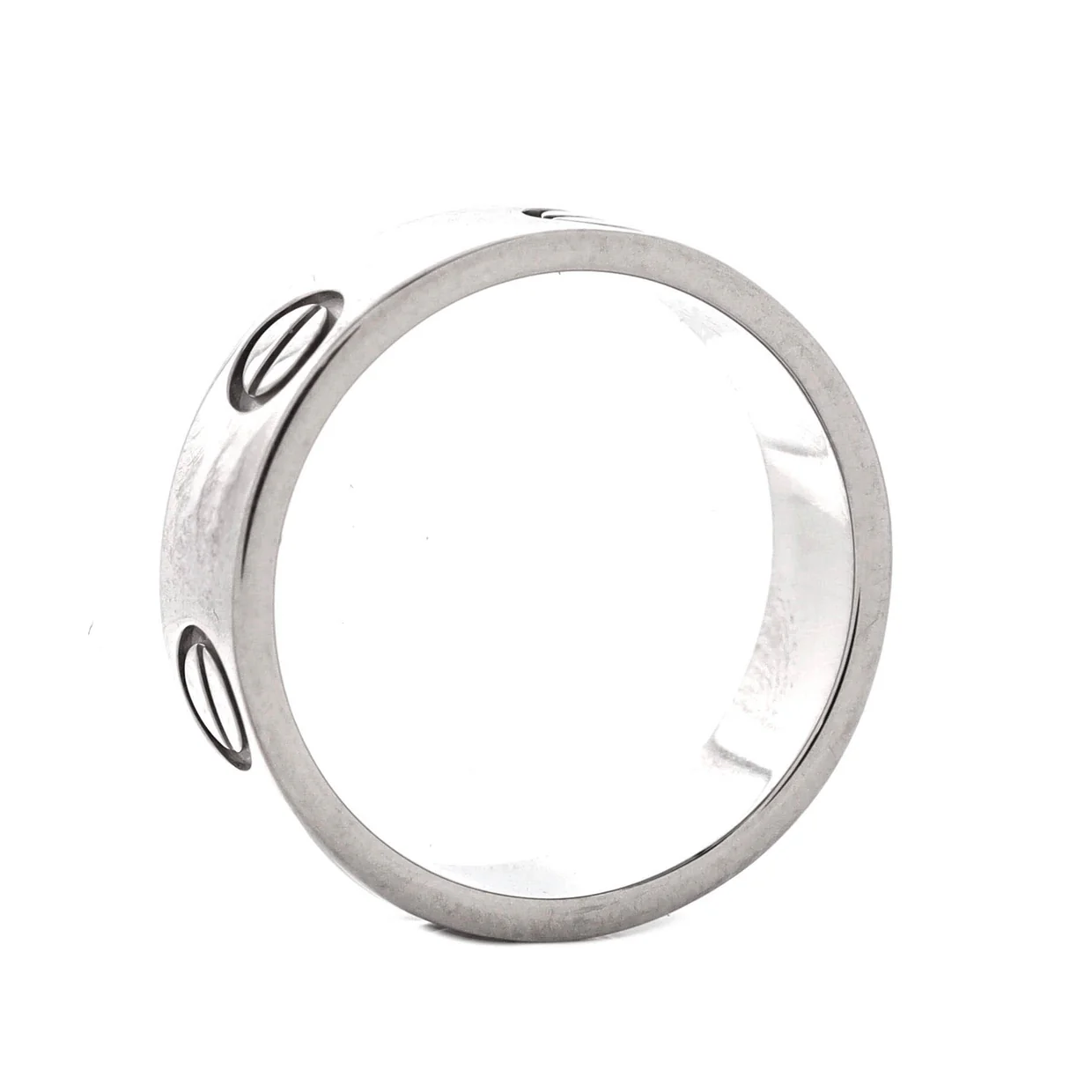 Love Band Ring 18K White Gold - Deep Luxury