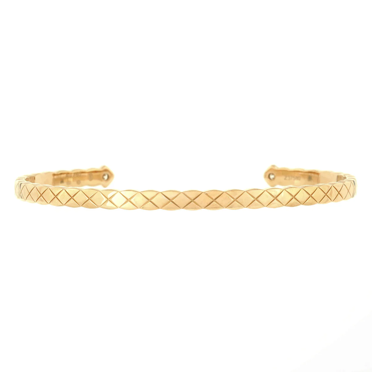 Coco Crush Cuff Bracelet 18K Beige Gold with Diamonds - Deep Luxury