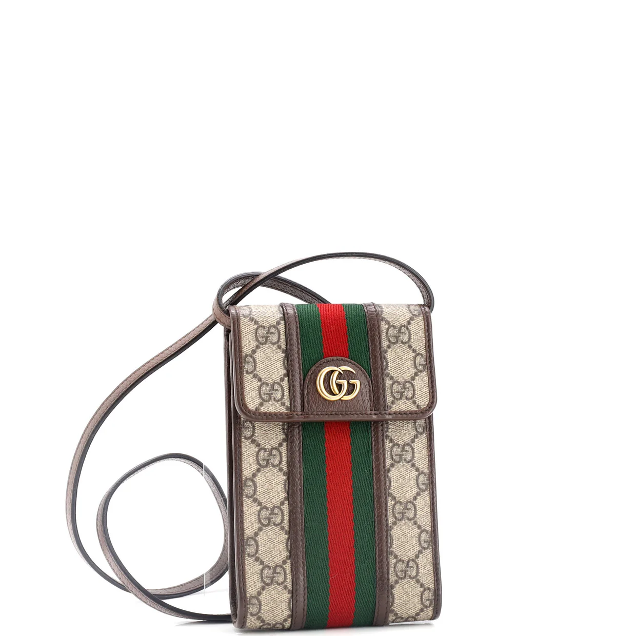 Ophidia Vertical Flap Crossbody Bag GG Coated Canvas Mini - Deep Luxury