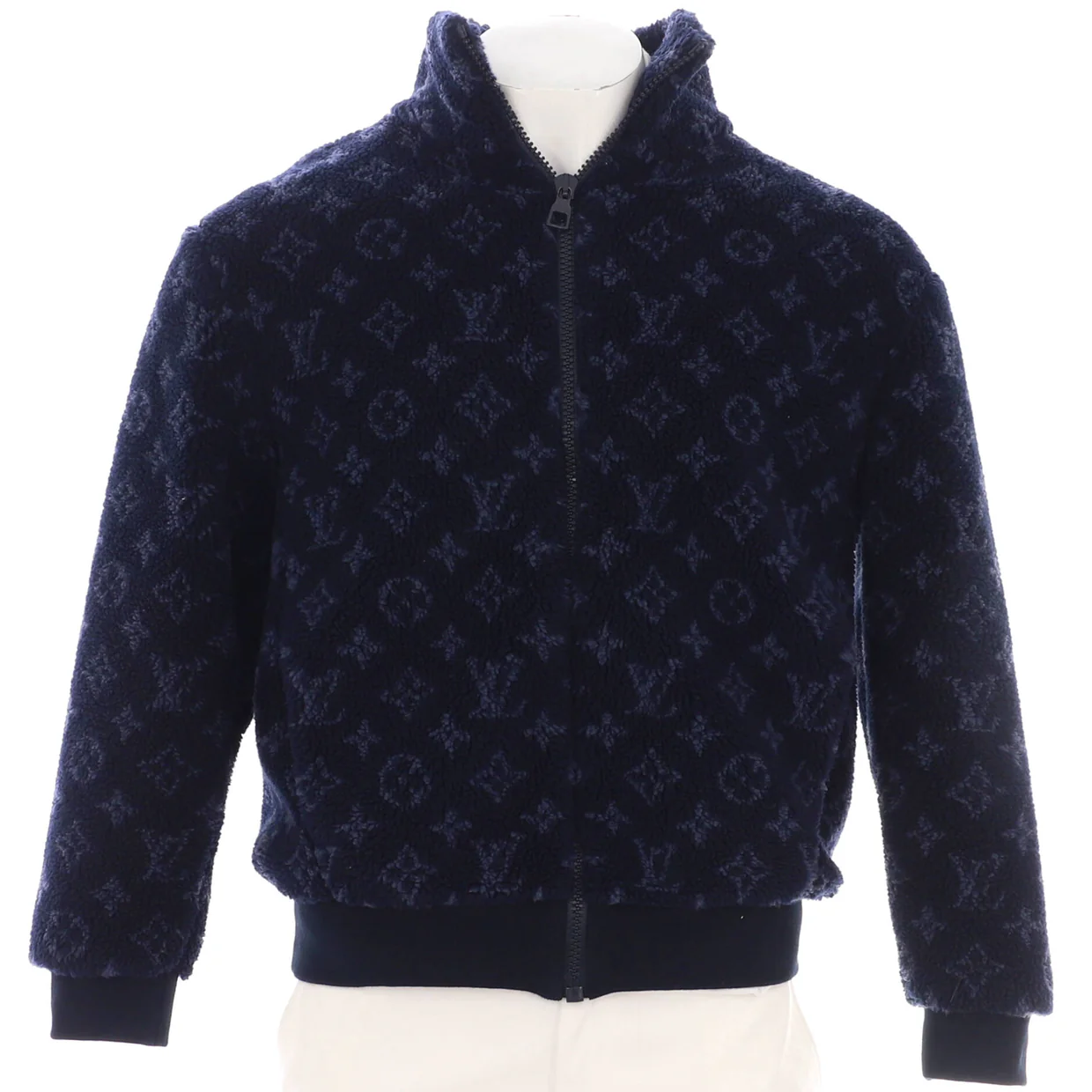 Men's Teddy Zip Jacket Monogram Polyester Fleece - Deep Luxury