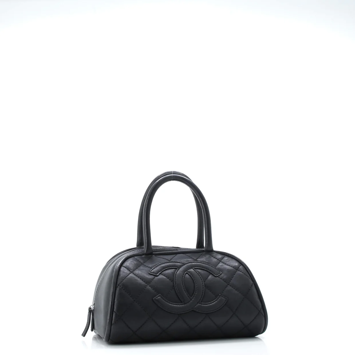 Timeless CC Bowler Bag Quilted Leather Mini - Deep Luxury
