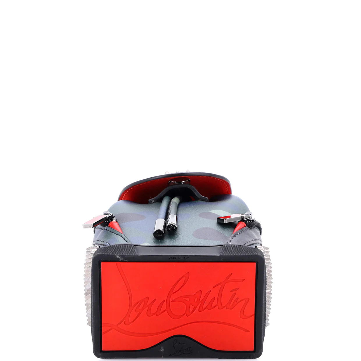 Explorafunk Keyring Crossbody Bag Spiked Printed Leather - Deep Luxury