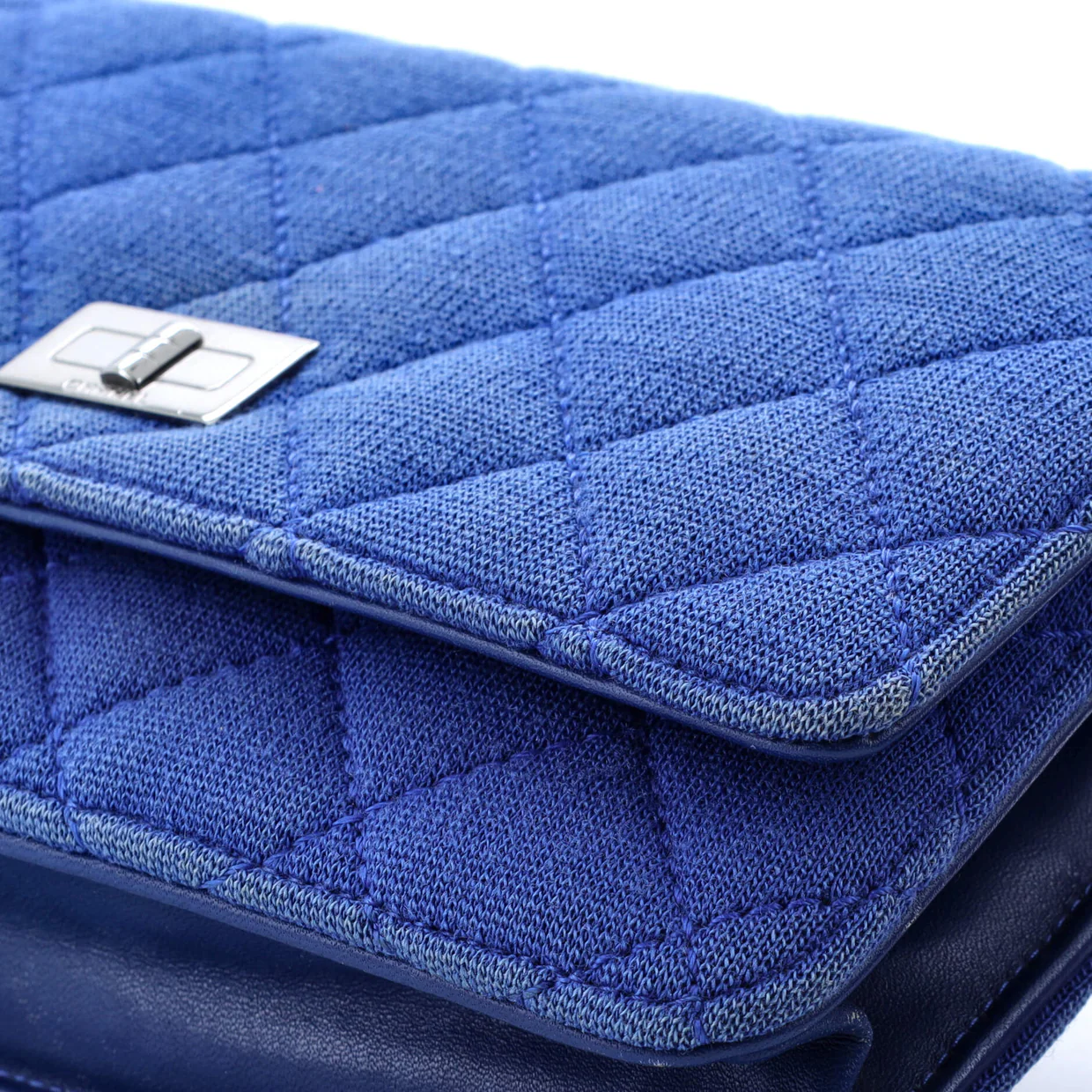 Reissue 2.55 Wallet on Chain Quilted Jersey - Deep Luxury
