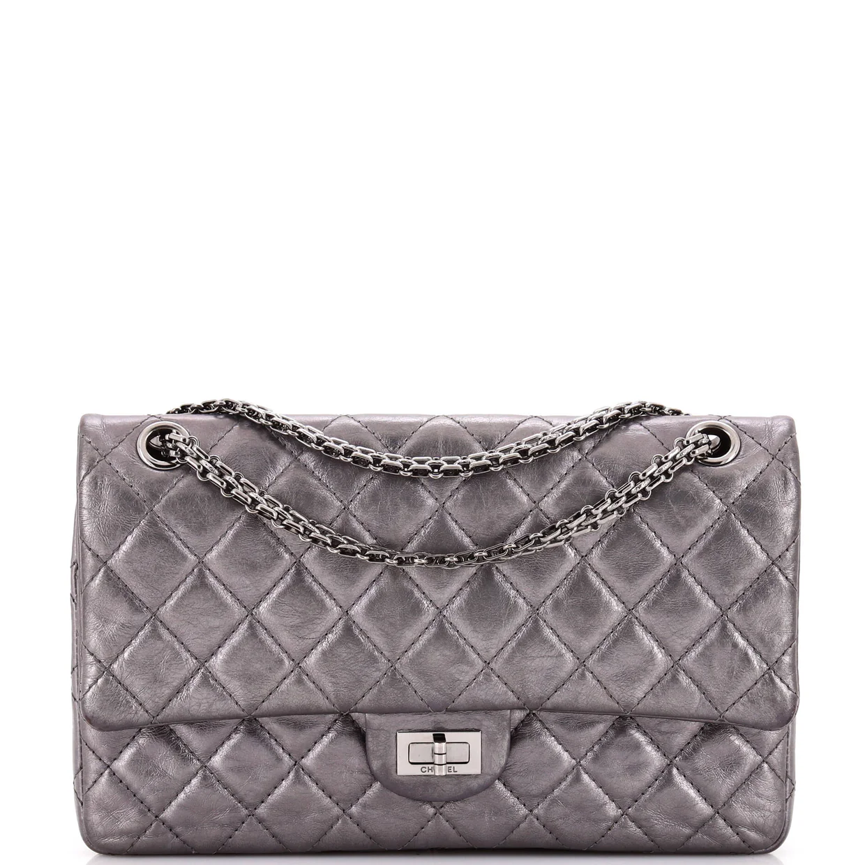 Reissue 2.55 Flap Bag Quilted Metallic Aged Calfskin 226 - Deep Luxury