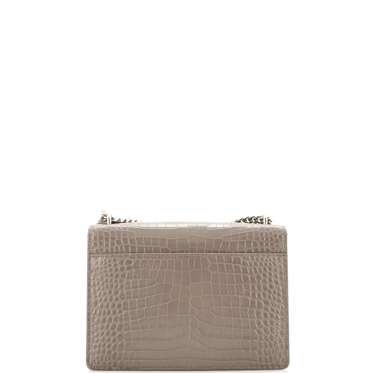 Sunset Crossbody Bag Crocodile Embossed Leather Medium - Deep Luxury