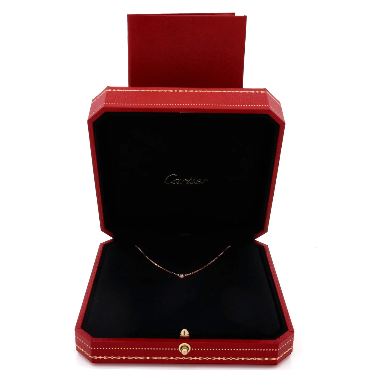 Cartier D'Amour Pendant Necklace 18K Rose Gold with Diamond XS - Deep Luxury