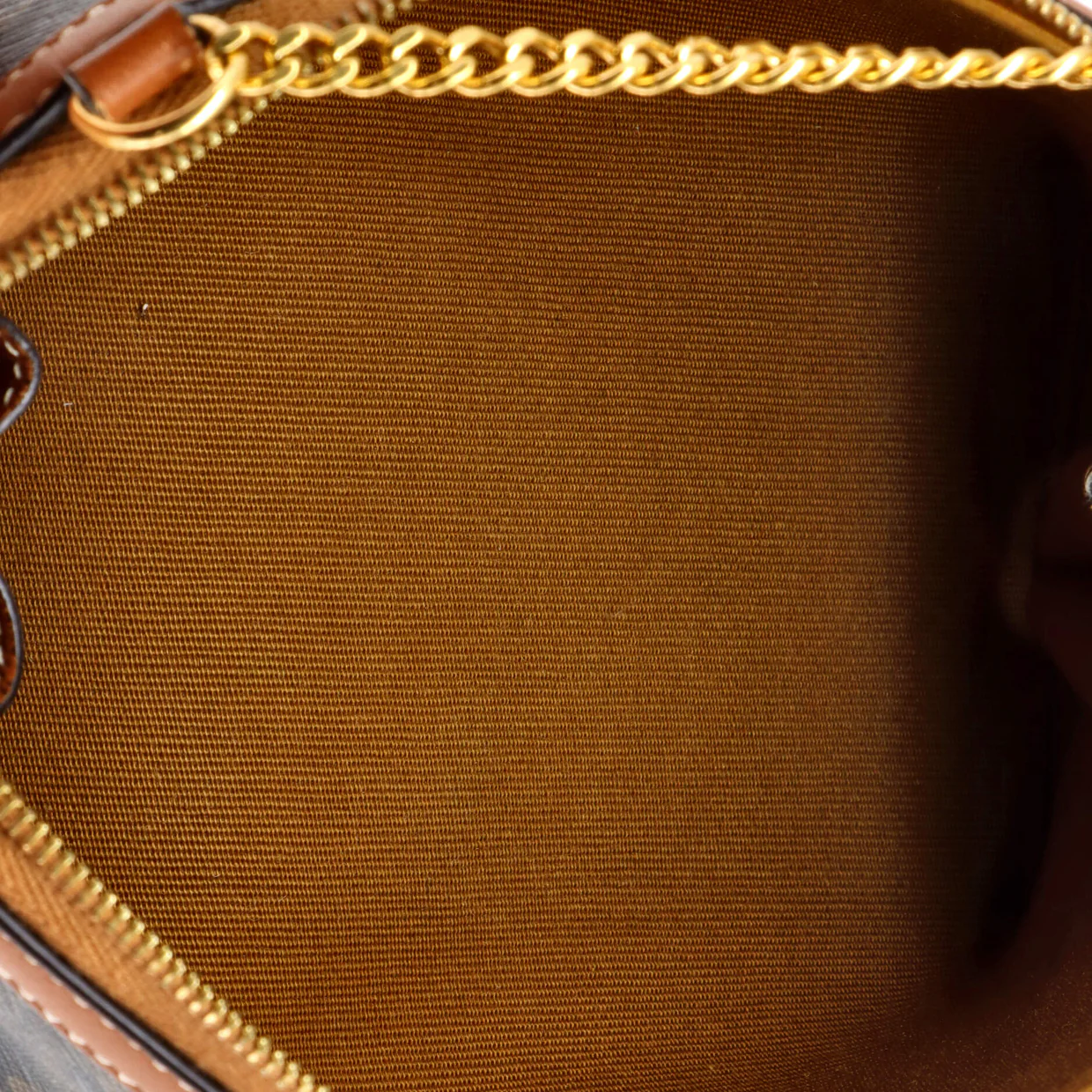 Zip Around Chain Clutch Embroidered Triomphe Coated Canvas - Deep Luxury