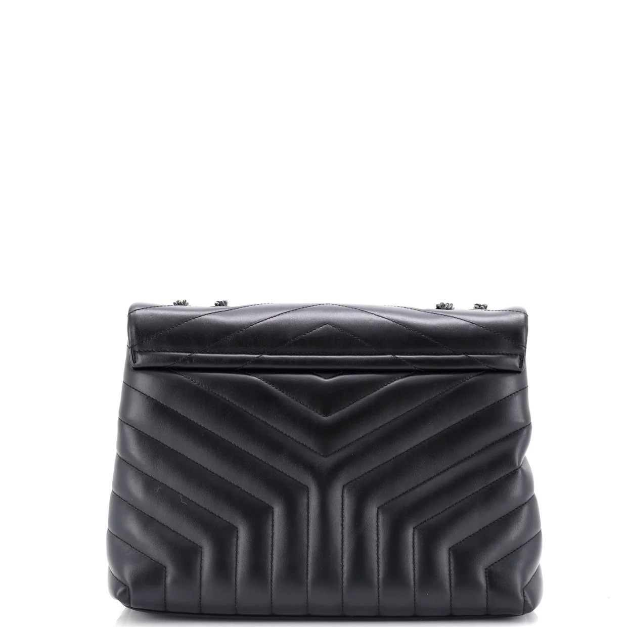 Loulou Shoulder Bag Matelasse Chevron Leather Medium - Deep Luxury