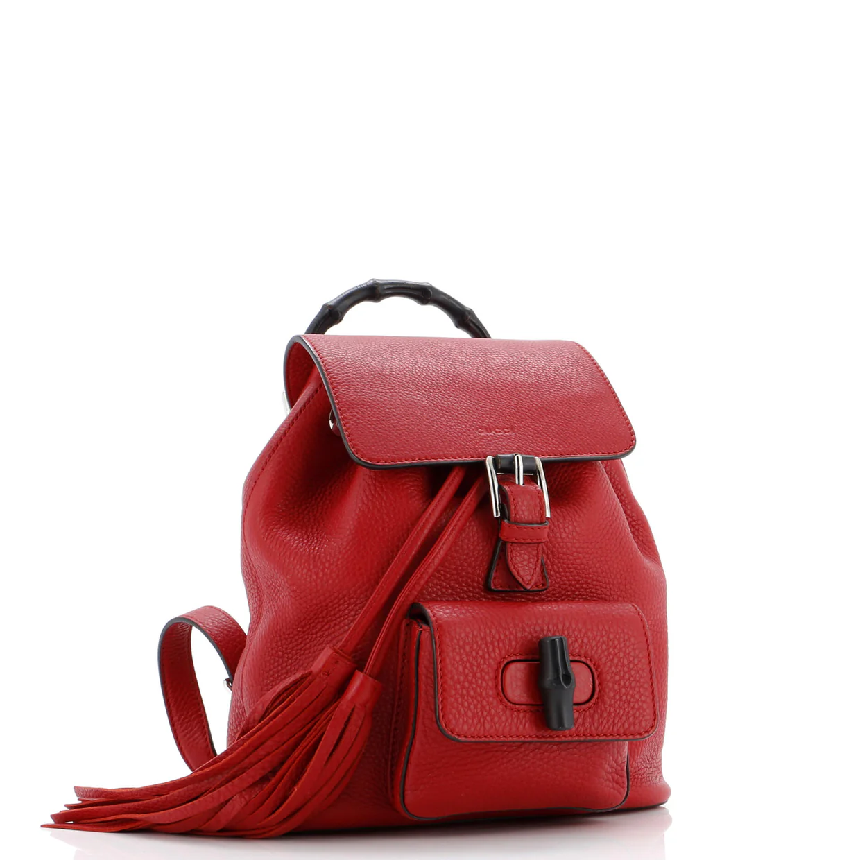 Bamboo Tassel Backpack Leather Mini - Deep Luxury