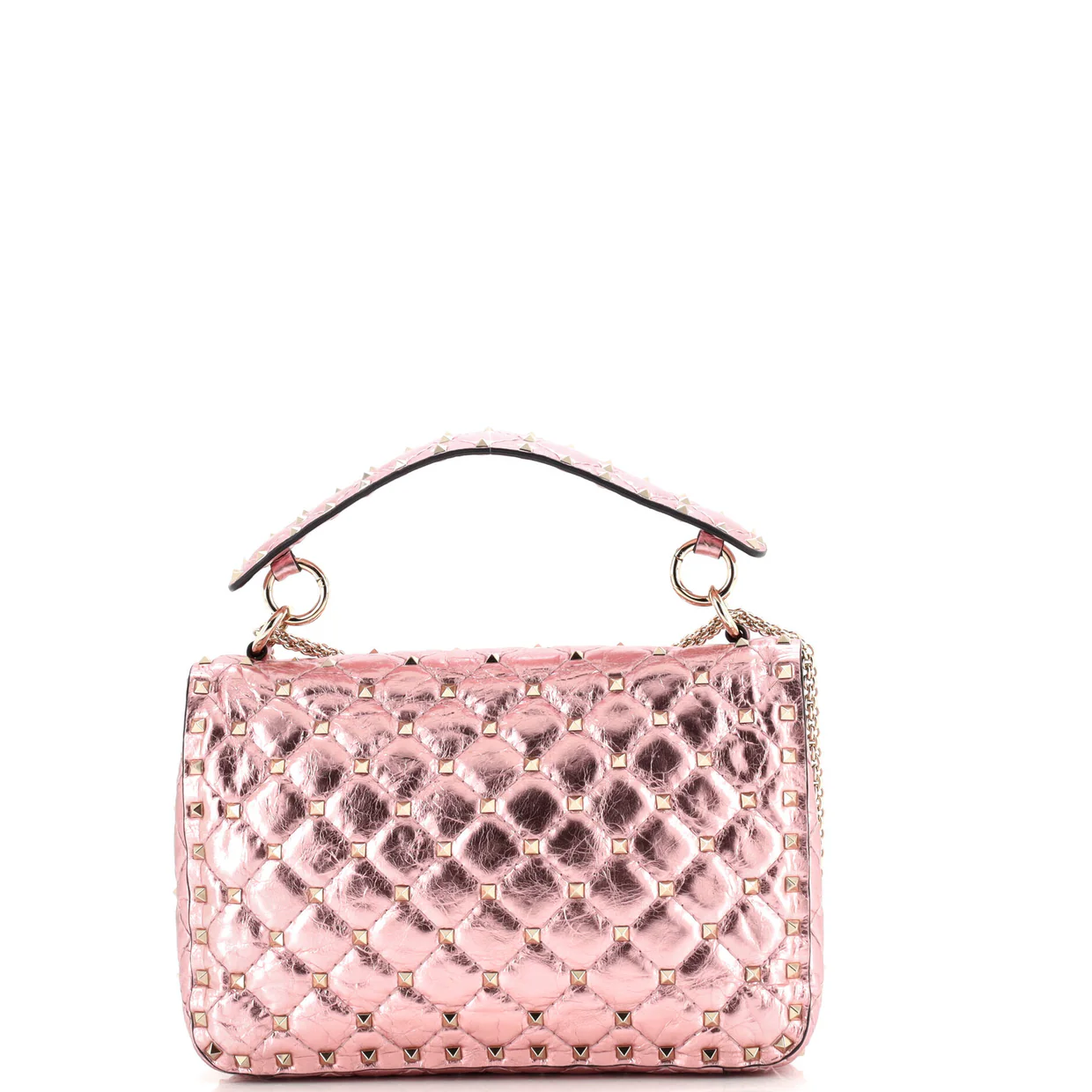 Rockstud Spike Flap Bag Quilted Leather Medium - Deep Luxury